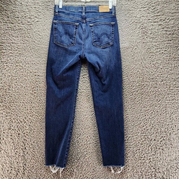 Edwin Jeans Womens 27 Blue Deja Blue Mid-Rise Skinny Cotton Blend USA - Picture 12 of 15